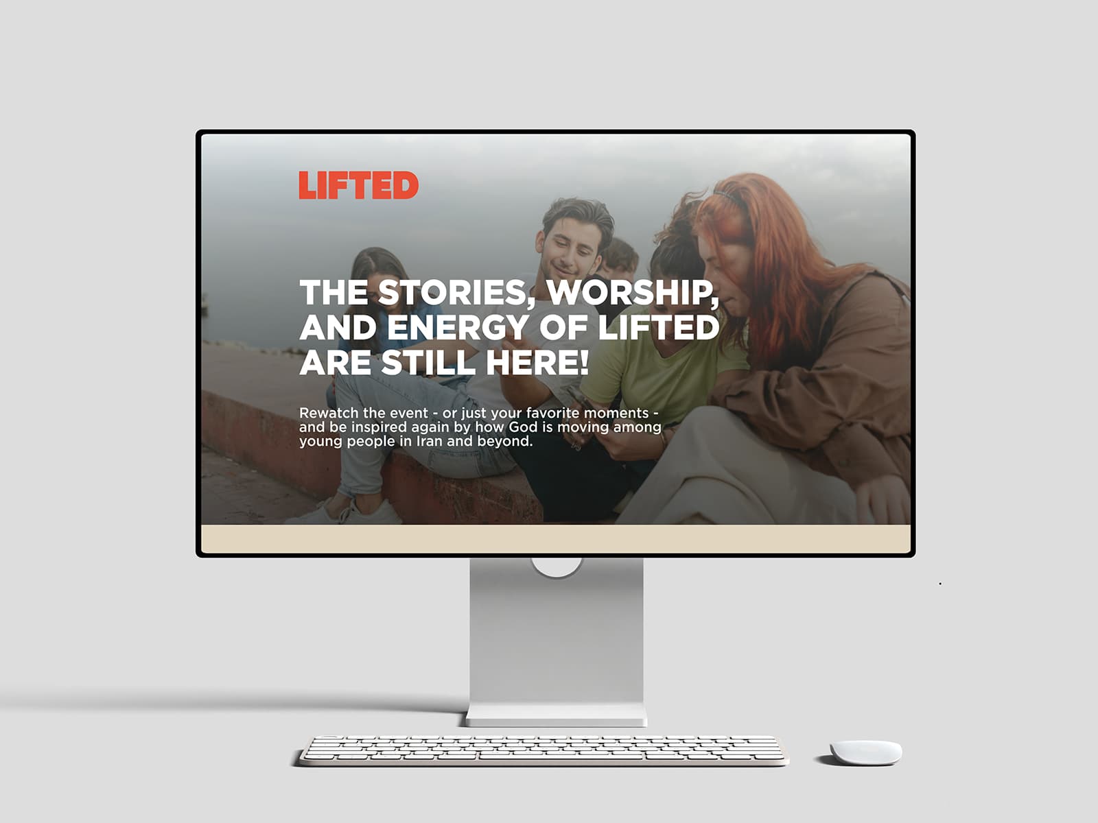 Lifted sign-up page hero