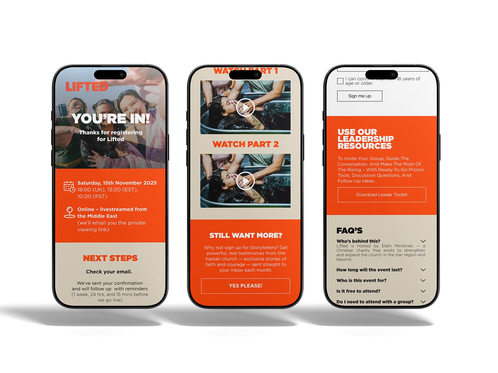 Lifted mobile website