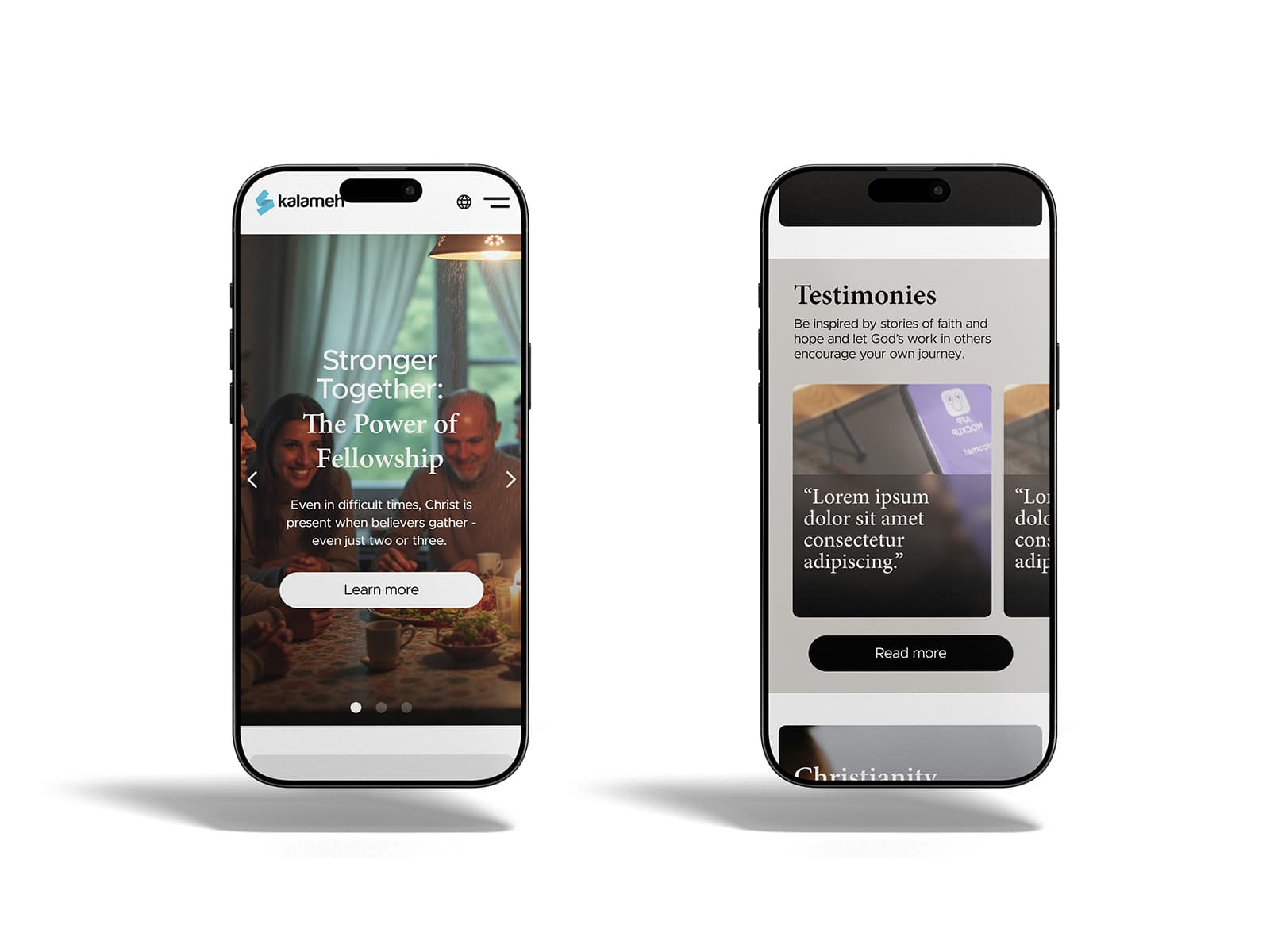 Kalameh mobile site design