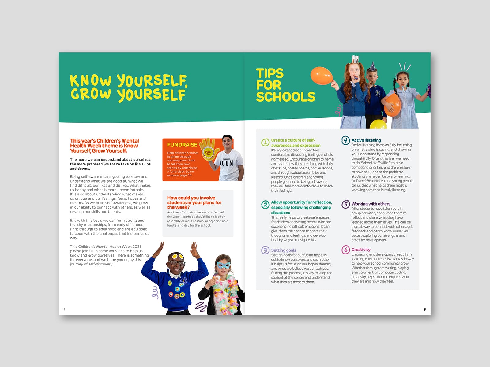 Children's Mental Health Week school pack intro and top tip page