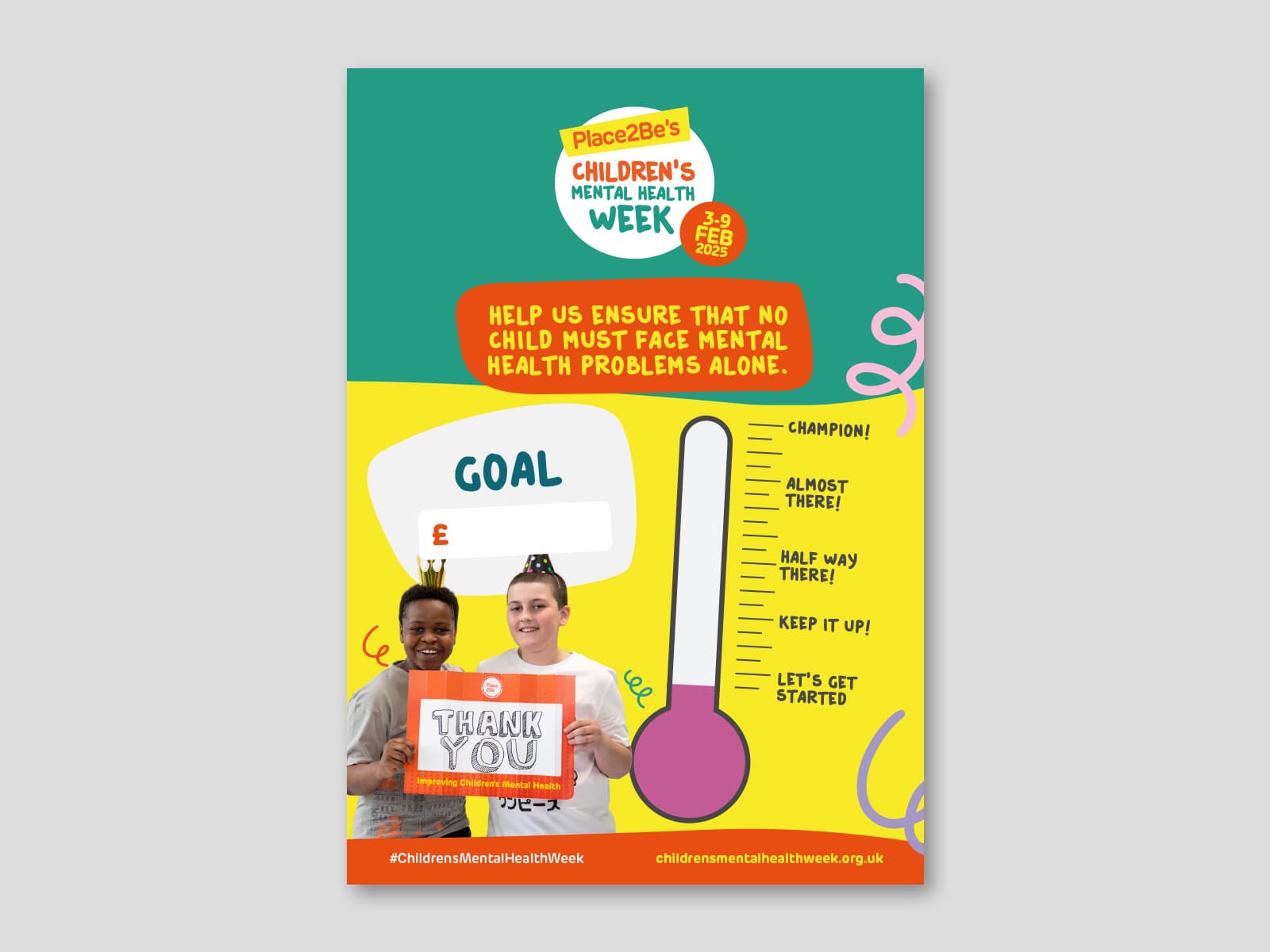Children's Mental Health Week amount raised poster