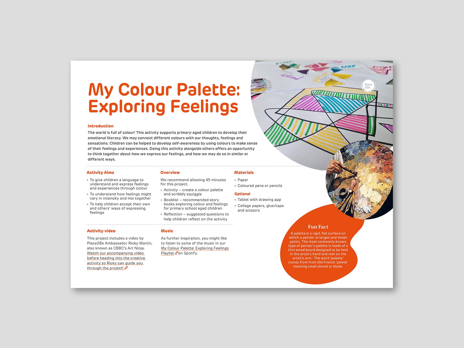 Art Room activity page